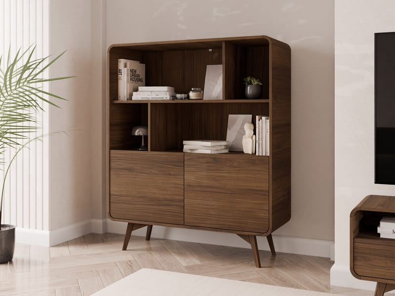 Corvan Bokhylla 108 cm i Valnöt - Brun - Förvaring - Hyllor - Bokhylla