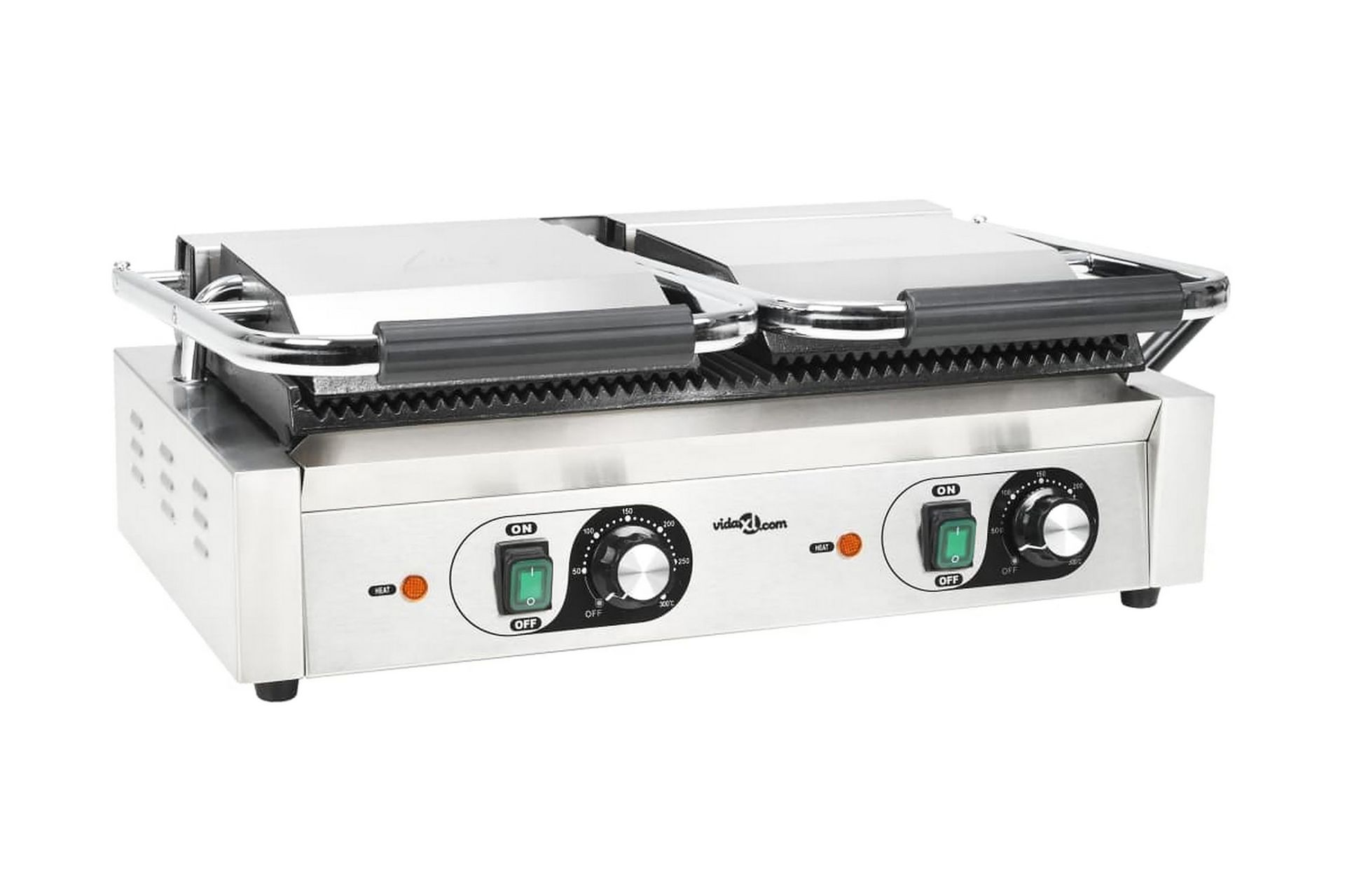 Paninigrill dubbel 3600 W 57x30,5x20 cm - Silver