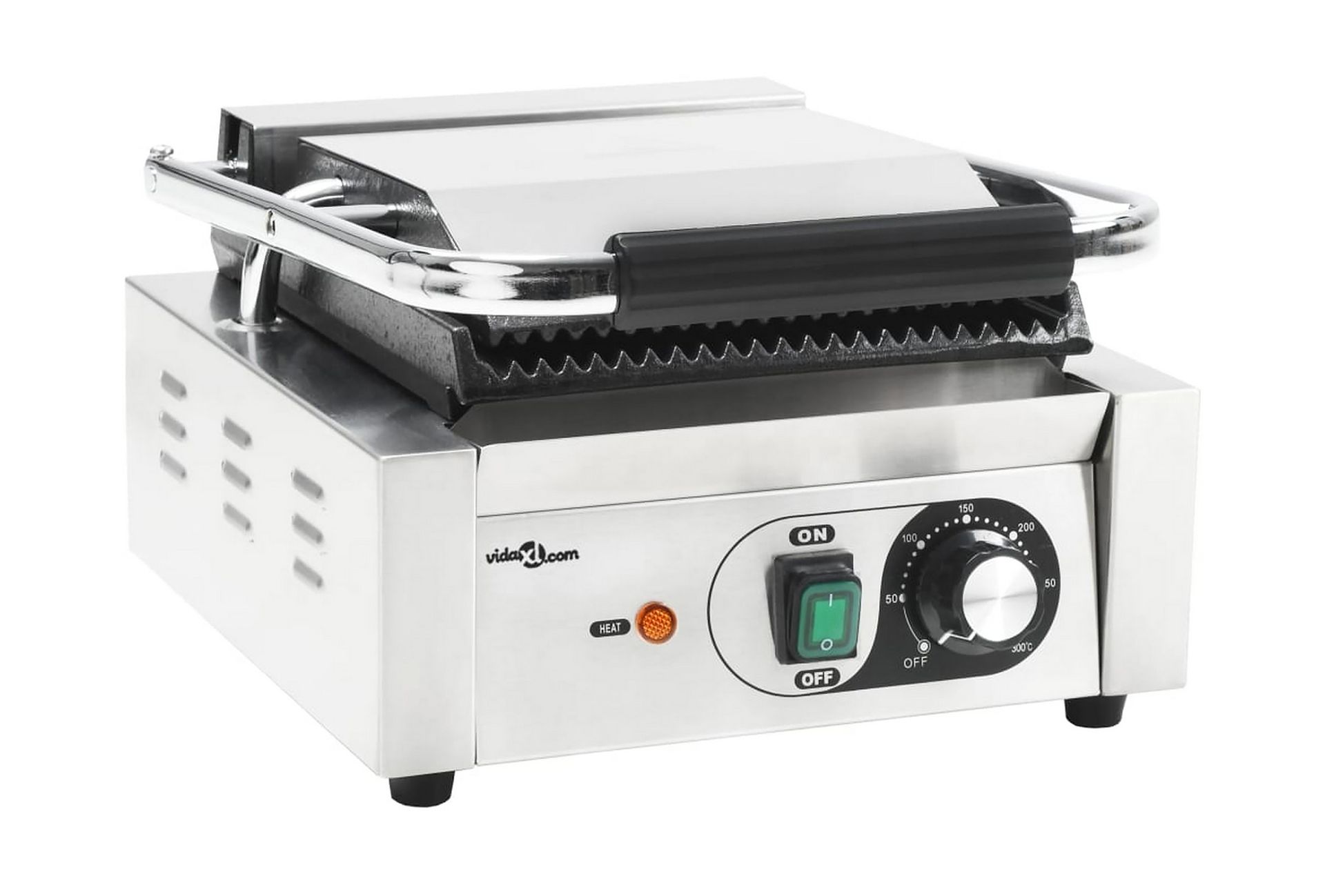Paninigrill rostfritt stål 1800 W 31x30,5x20 cm - Silver