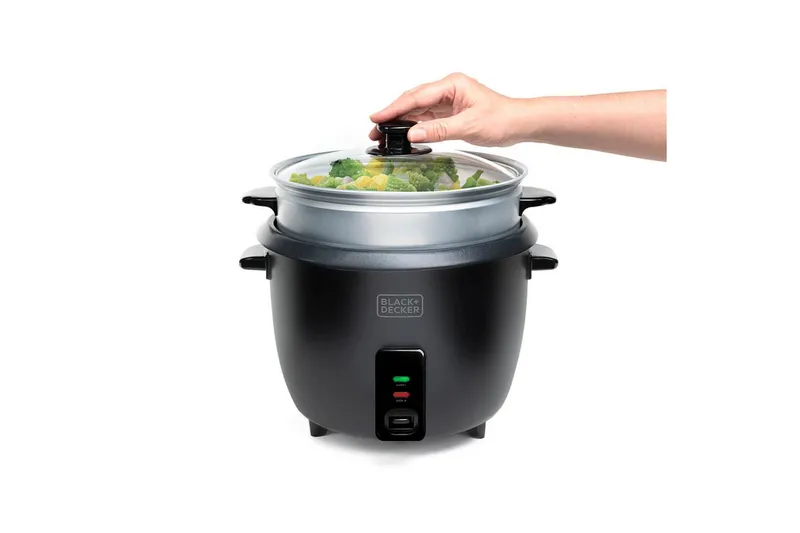 Riskokare Black+Decker 1.8L Svart - Svart - Kök & hushåll - Hushållsmaskiner & vitvaror - Köksmaskiner - Värma & koka - Riskokare