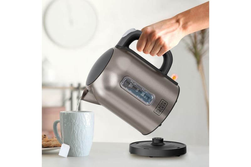 Vattenkokare Black+Decker 2200W 1L Borstat Stål - Silver - Kök & hushåll - Hushållsmaskiner & vitvaror - Köksmaskiner - Värma & koka - Vattenkokare