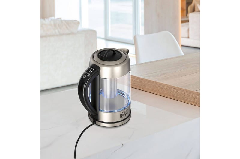 Vattenkokare Black+Decker i Glas med Te-filter 1.7L - Silver - Kök & hushåll - Hushållsmaskiner & vitvaror - Köksmaskiner - Värma & koka - Vattenkokare