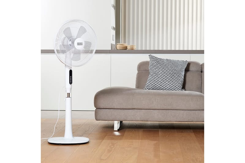 Golvfläkt Black+Decker 5 Blad 50W Vit - Vit - Kök & hushåll - Klimatkontroll - Fläktar - Golvfläkt