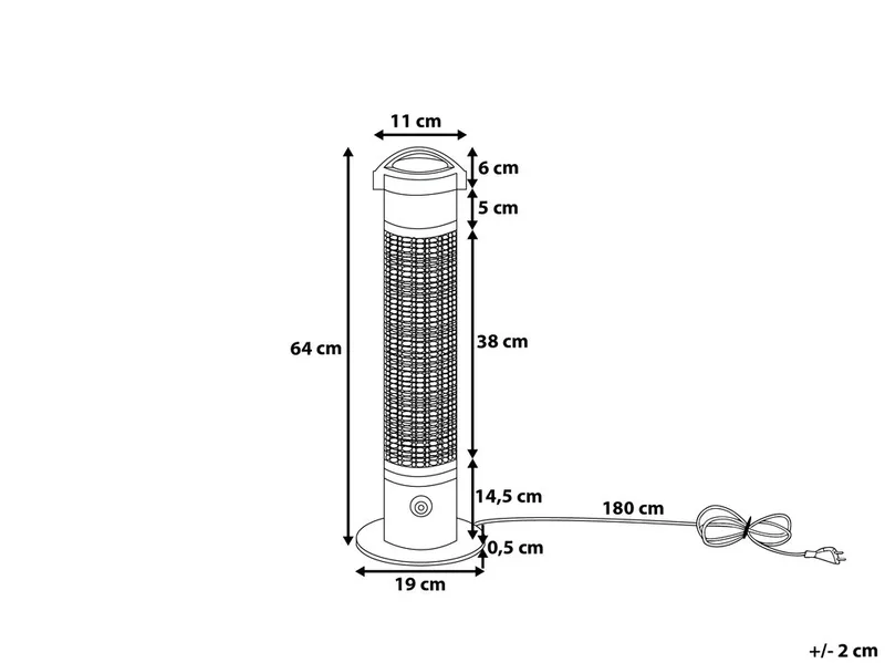 Vezuvio Infravärmare - Svart - Kök & hushåll - Klimatkontroll - Uppvärmning - Utevärme - Infravärme