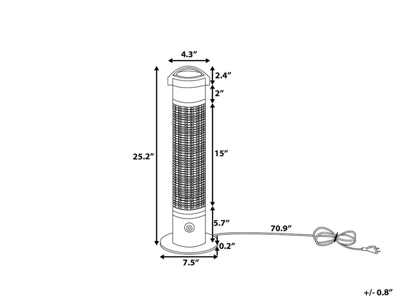 Vezuvio Infravärmare - Svart - Kök & hushåll - Klimatkontroll - Uppvärmning - Utevärme - Infravärme