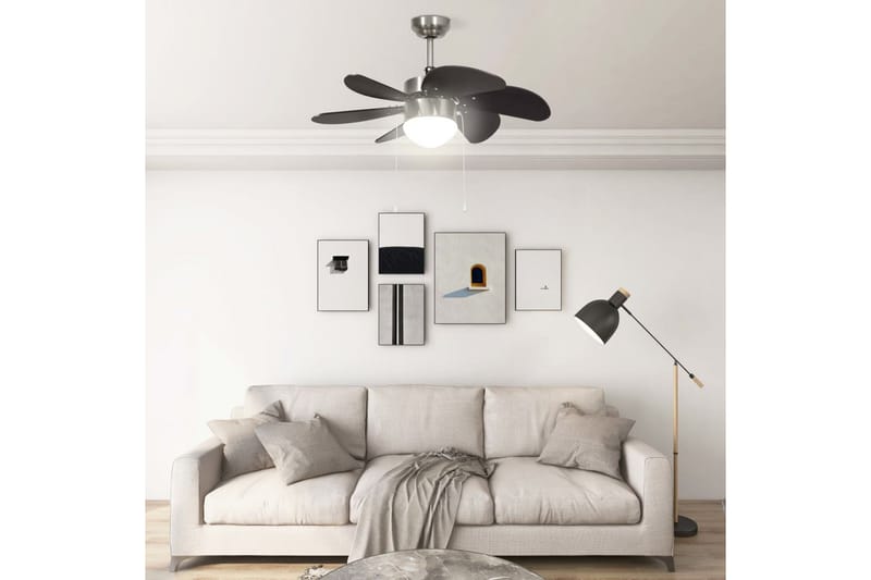 Takfläkt med lampa 76 cm mörkbrun - Brun - Kök & hushåll - Klimatkontroll - Ventilation - Takventilation - Takfläkt