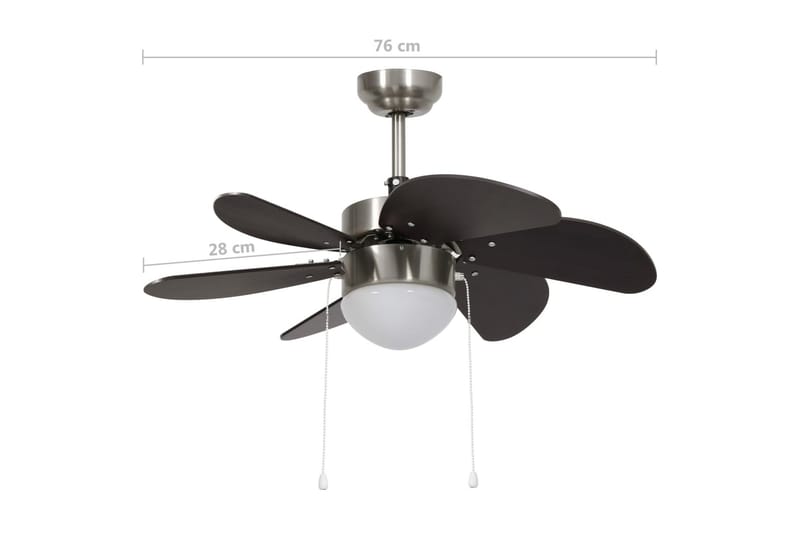 Takfläkt med lampa 76 cm mörkbrun - Brun - Kök & hushåll - Klimatkontroll - Ventilation - Takventilation - Takfläkt