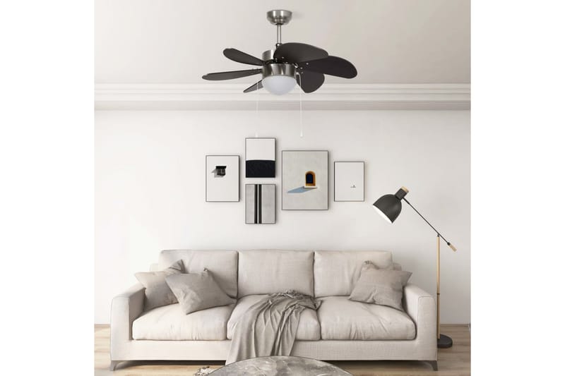 Takfläkt med lampa 76 cm mörkbrun - Brun - Kök & hushåll - Klimatkontroll - Ventilation - Takventilation - Takfläkt