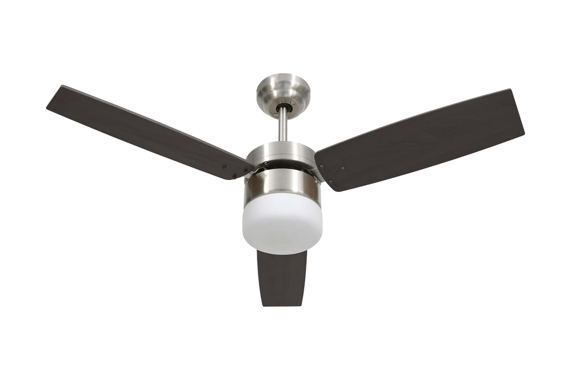 Takfläkt med lampa och fjärrkontroll 108 cm mörkbrun - Brun