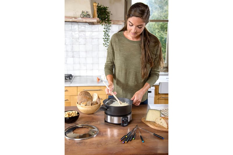 Fonduegryta Taurus 1000W - Svart||Silver - Kök & hushåll - Matlagning & bakning - Grytor, kastruller & stekkärl - Fonduegrytor