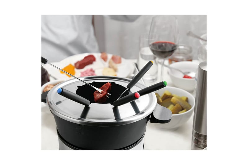Fonduegryta Taurus 1000W - Svart||Silver - Kök & hushåll - Matlagning & bakning - Grytor, kastruller & stekkärl - Fonduegrytor