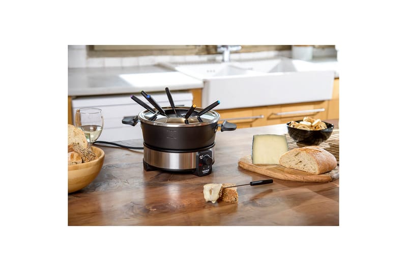 Fonduegryta Taurus 1000W - Svart||Silver - Kök & hushåll - Matlagning & bakning - Grytor, kastruller & stekkärl - Fonduegrytor