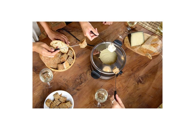 Fonduegryta Taurus 1000W - Svart||Silver - Kök & hushåll - Matlagning & bakning - Grytor, kastruller & stekkärl - Fonduegrytor