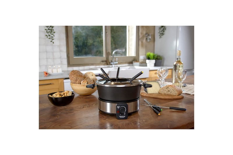 Fonduegryta Taurus 1000W - Svart||Silver - Kök & hushåll - Matlagning & bakning - Grytor, kastruller & stekkärl - Fonduegrytor