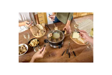 Fonduegryta Taurus 1000W - Svart||Silver - Kök & hushåll - Matlagning & bakning - Grytor, kastruller & stekkärl - Fonduegrytor