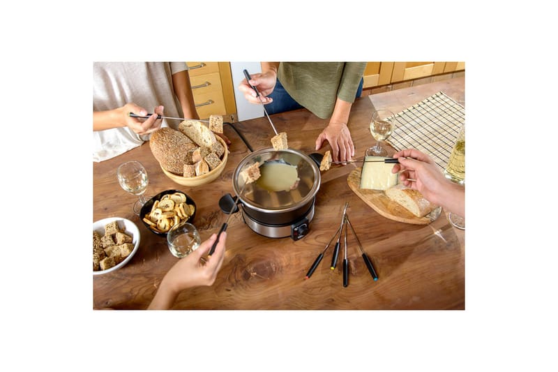 Fonduegryta Taurus 1000W - Svart||Silver - Kök & hushåll - Matlagning & bakning - Grytor, kastruller & stekkärl - Fonduegrytor