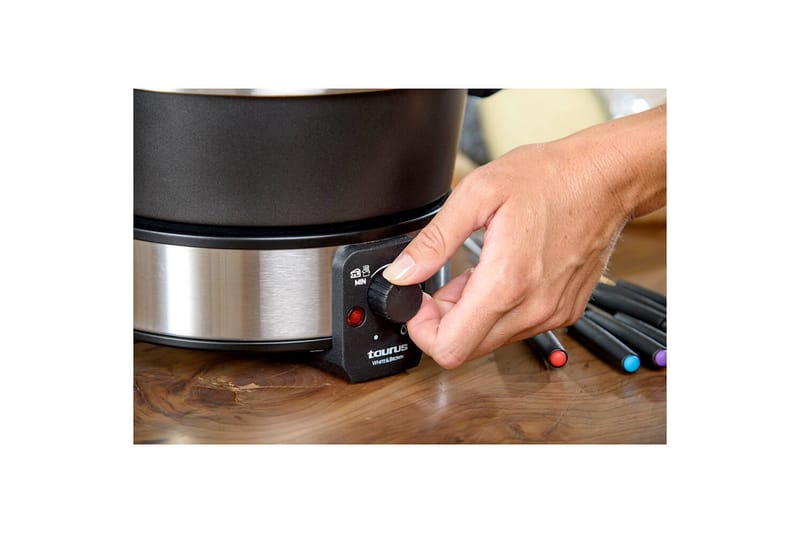 Fonduegryta Taurus 1000W - Svart||Silver - Kök & hushåll - Matlagning & bakning - Grytor, kastruller & stekkärl - Fonduegrytor