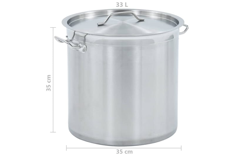 Gryta 33 L 35x35 cm rostfritt stål - Kök & hushåll - Matlagning & bakning - Grytor, kastruller & stekkärl - Grytor