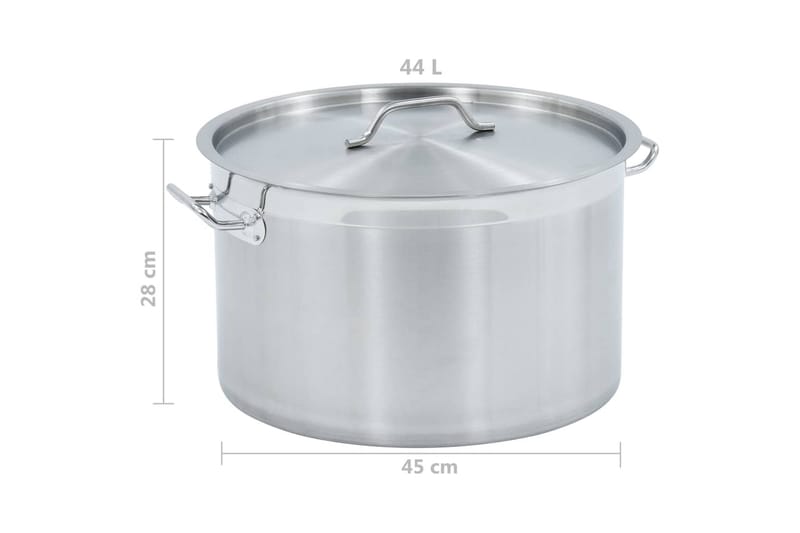 Gryta 44 L 45x28 cm rostfritt stål - Kök & hushåll - Matlagning & bakning - Grytor, kastruller & stekkärl - Grytor