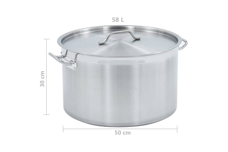 Gryta 58 L 50x30 cm rostfritt stål - Kök & hushåll - Matlagning & bakning - Grytor, kastruller & stekkärl - Grytor