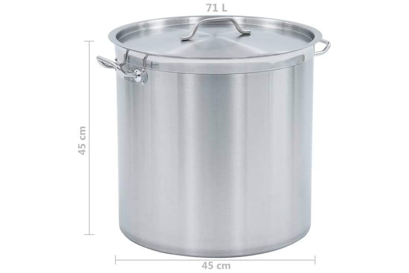 Gryta 71 L 45x45 cm rostfritt stål - Kök & hushåll - Matlagning & bakning - Grytor, kastruller & stekkärl - Grytor