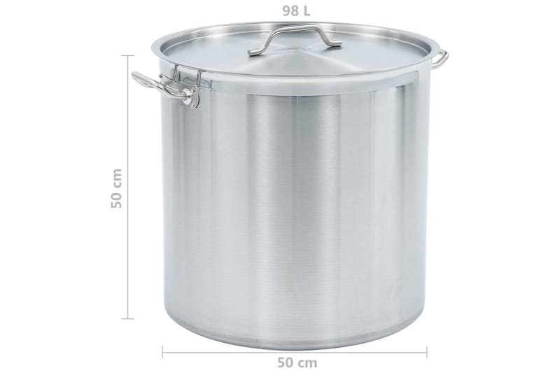 Gryta 98 L 50x50 cm rostfritt stål - Kök & hushåll - Matlagning & bakning - Grytor, kastruller & stekkärl - Grytor