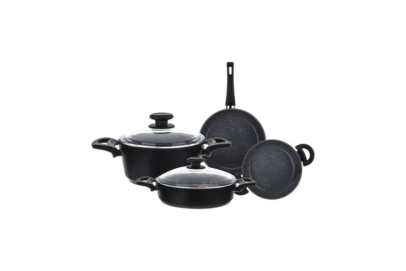 Grytset (6 delar) Fenwick Svart - Svart - Kök & hushåll - Matlagning & bakning - Grytor, kastruller & stekkärl - Grytor