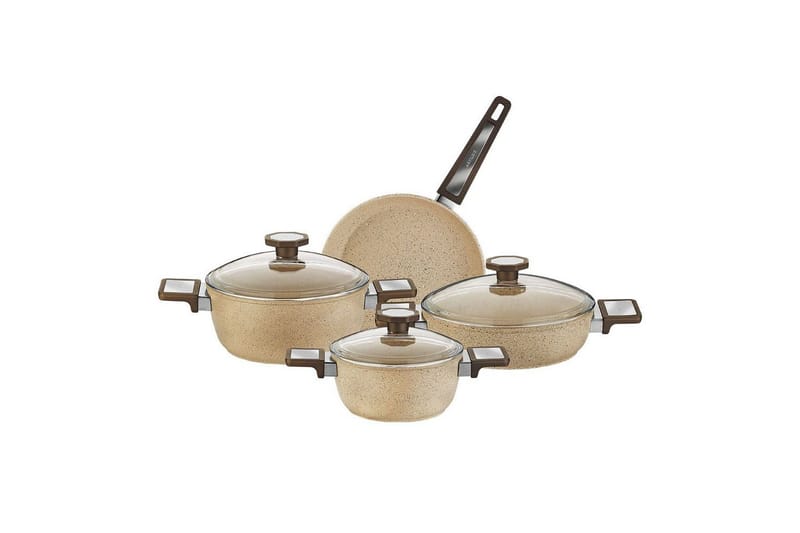 Grytset (7 delar) Lenor 10 Svart - Svart - Kök & hushåll - Matlagning & bakning - Grytor, kastruller & stekkärl - Stekpannor