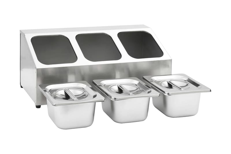Gastronormbehållare med 3 GN 1/6 kastrull rostfritt stål - Silver - Kök & hushåll - Matlagning & bakning - Grytor, kastruller & stekkärl - Kastruller