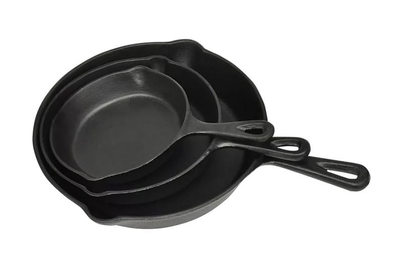 Stekpanna 3-pack 17, 21, 27 cm i diameter - Svart - Kök & hushåll - Matlagning & bakning - Grytor, kastruller & stekkärl - Stekpannor