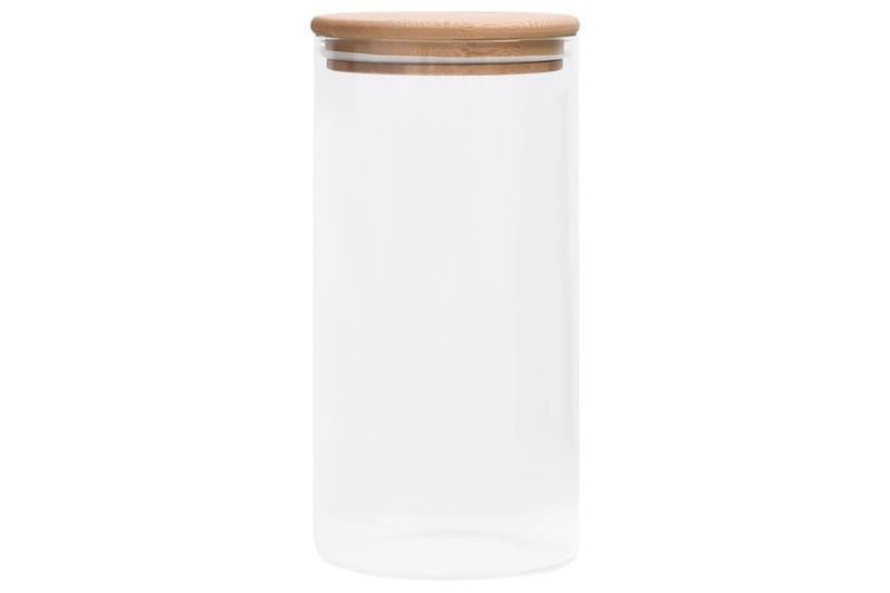 Förvaringsburkar i glas med bambulock 4 st 1200 ml - Transparent - Kök & hushåll - Matlagning & bakning - Köksredskap & kökstillbehör - Flaskor & burkar