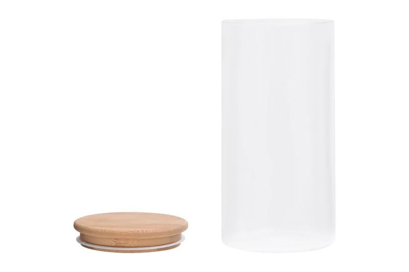 Förvaringsburkar i glas med bambulock 4 st 1200 ml - Transparent - Kök & hushåll - Matlagning & bakning - Köksredskap & kökstillbehör - Flaskor & burkar