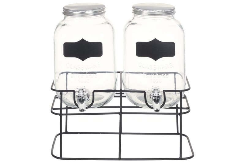 Glasbehållare 2 st med stativ 2 x 4 L - Övriga köksredskap