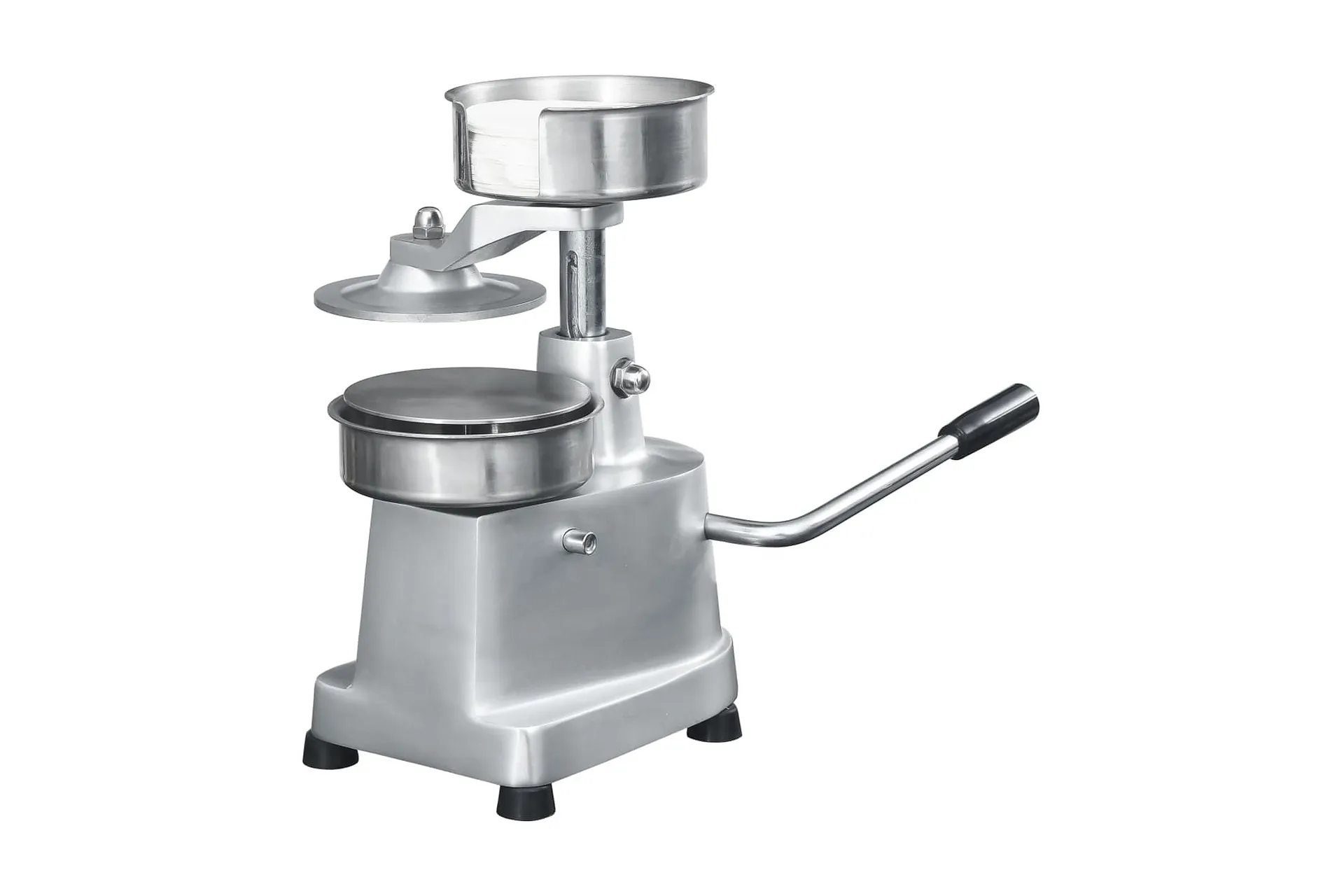 Hamburgerpress med 500 pappersark aluminium 10 cm - Silver