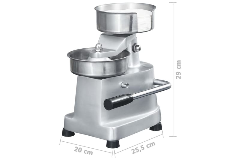 Hamburgerpress med 500 pappersark aluminium 10 cm - Silver - Kök & hushåll - Matlagning & bakning - Köksredskap & kökstillbehör - Pressar & stötar