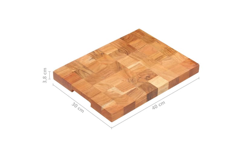 Skärbräda 40x30x3,8 cm massivt akaciaträ - Brun - Kök & hushåll - Matlagning & bakning - Köksredskap & kökstillbehör - Skärbräda