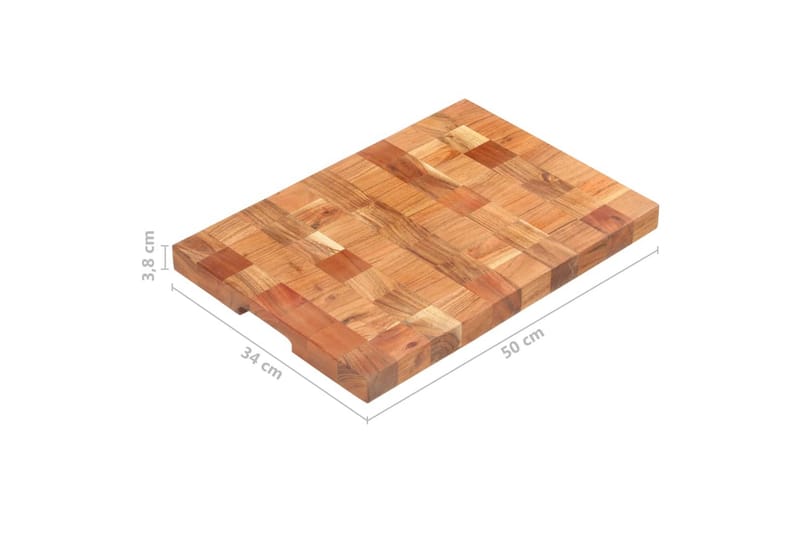 Skärbräda 50x34x3,8 cm massivt akaciaträ - Brun - Kök & hushåll - Matlagning & bakning - Köksredskap & kökstillbehör - Skärbräda