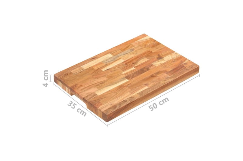 Skärbräda 50x35x4 cm massivt akaciaträ - Brun - Kök & hushåll - Matlagning & bakning - Köksredskap & kökstillbeh�ör - Skärbräda
