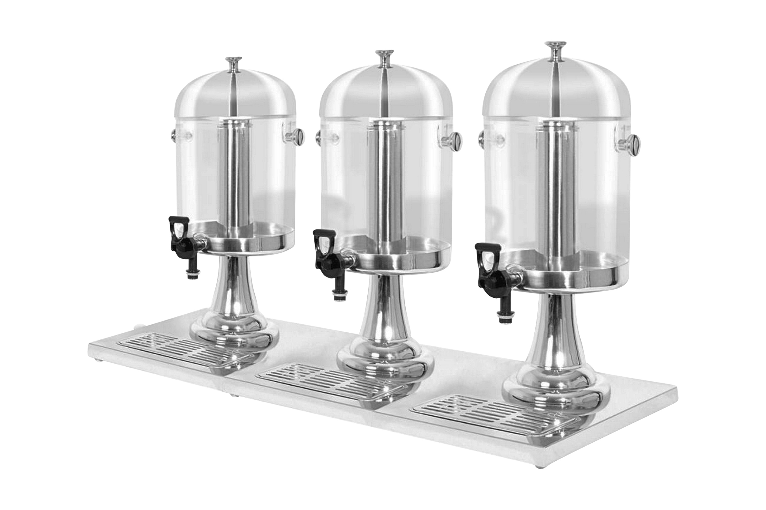 Trippel juicebehållare rostfritt stål 3×8 L – Silver