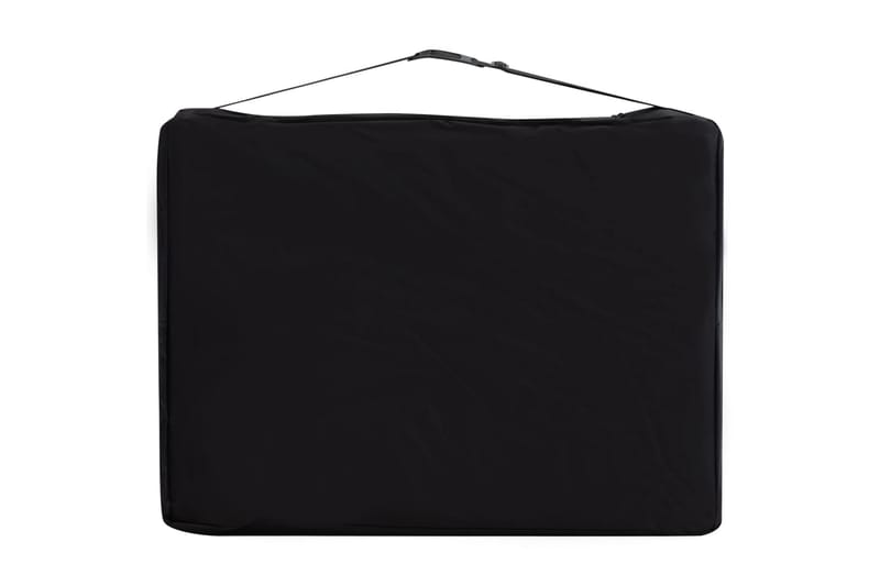 Hopfällbar massagebänk 2 sektioner aluminium svart och beige - Svart - Kök & hushåll - Personvård & hälsa - Massage & välbefinnande - Massagebänk & massagebord