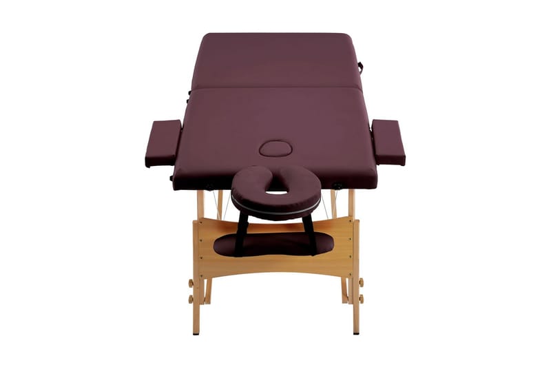 Hopfällbar massagebänk 2 sektioner trä lila - Lila - Kök & hushåll - Personvård & hälsa - Massage & välbefinnande - Massagebänk & massagebord