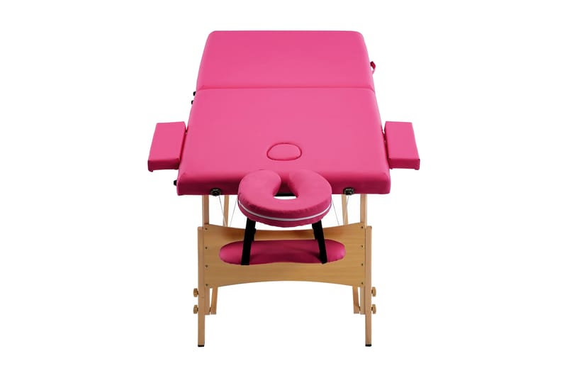 Hopfällbar massagebänk 2 sektioner trä rosa - Rosa - Kök & hushåll - Personvård & hälsa - Massage & välbefinnande - Massagebänk & massagebord