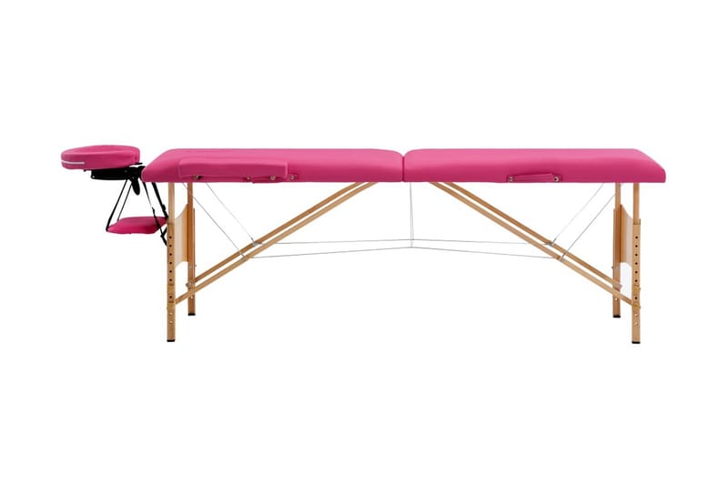 Hopfällbar massagebänk 2 sektioner trä rosa - Rosa - Kök & hushåll - Personvård & hälsa - Massage & välbefinnande - Massagebänk & massagebord