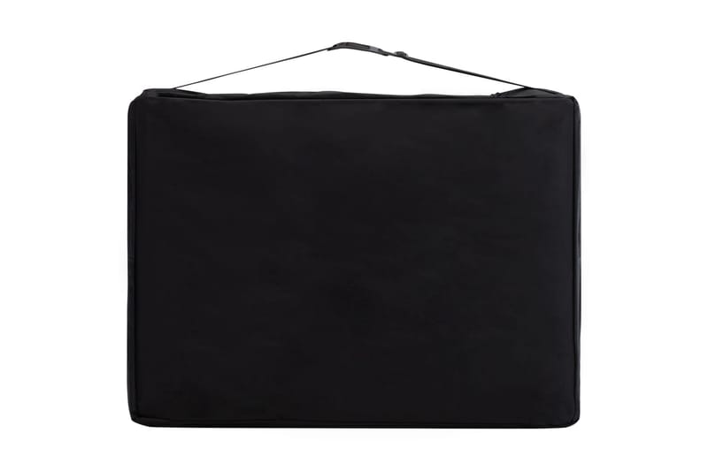 Hopfällbar massagebänk 2 sektioner trä svart och beige - Svart - Kök & hushåll - Personvård & hälsa - Massage & välbefinnande - Massagebänk & massagebord