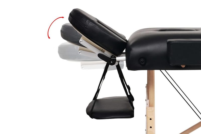 Hopfällbar massagebänk 3 sektioner 10 cm tjock svart - Svart - Kök & hushåll - Personvård & hälsa - Massage & välbefinnande - Massagebänk & massagebord