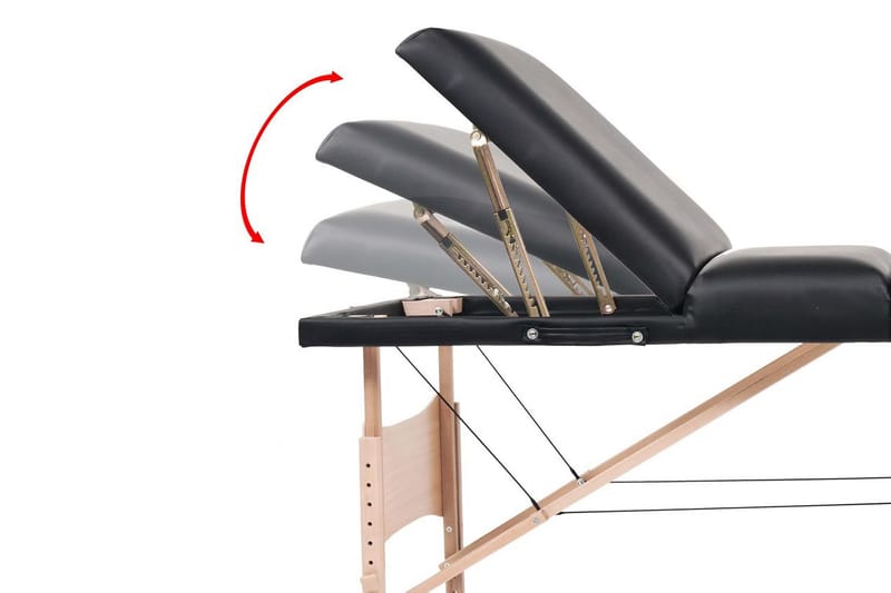 Hopfällbar massagebänk 3 sektioner 10 cm tjock svart - Svart - Kök & hushåll - Personvård & hälsa - Massage & välbefinnande - Massagebänk & massagebord
