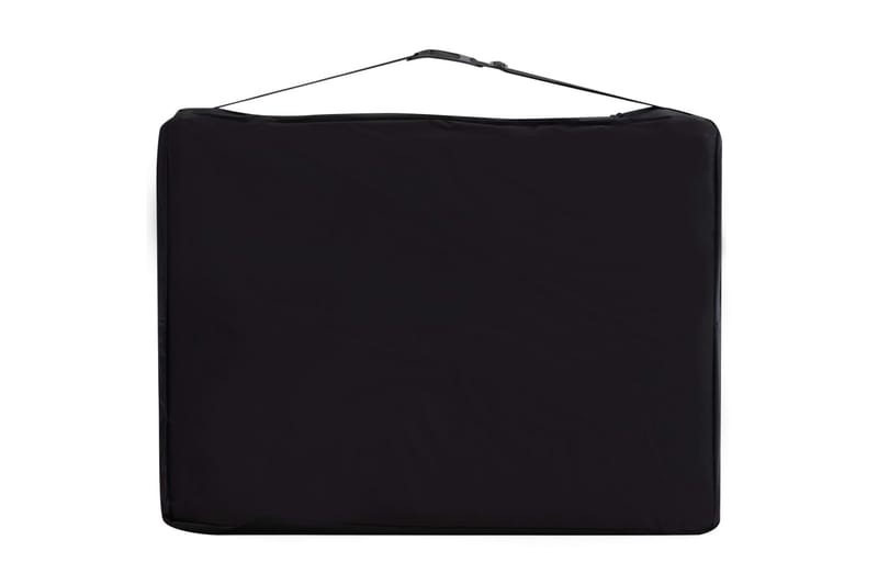 Hopfällbar massagebänk 3 sektioner aluminium svart och röd - Svart - Massagebänk & massagebord