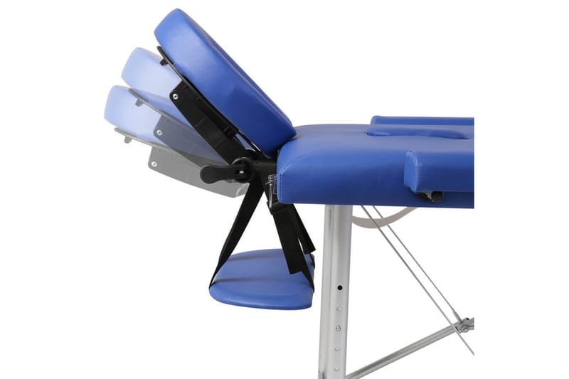 Hopfällbar massagebänk med 2 sektioner aluminium blå - Blå - Kök & hushåll - Personvård & hälsa - Massage & välbefinnande - Massagebänk & massagebord