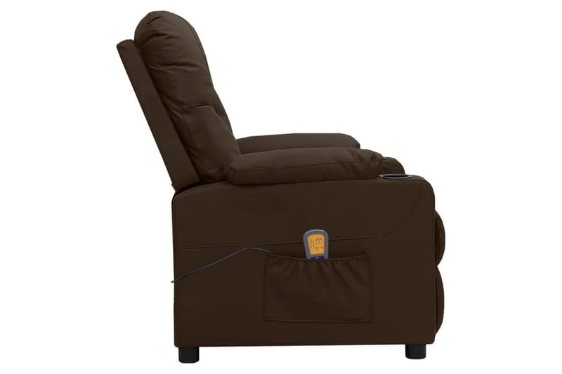 Massagefåtölj brun konstläder - Brun - Kök & hushåll - Personvård & hälsa - Massage & välbefinnande - Massagestolar & massagefåtöljer