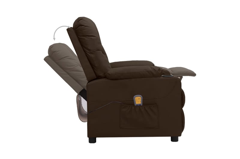 Massagefåtölj brun konstläder - Brun - Kök & hushåll - Personvård & hälsa - Massage & välbefinnande - Massagestolar & massagefåtöljer